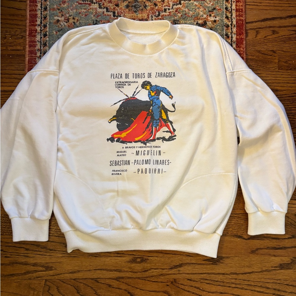 Vintage Graphic Sweatshirt 1980s plaza de toros de Zaragoza